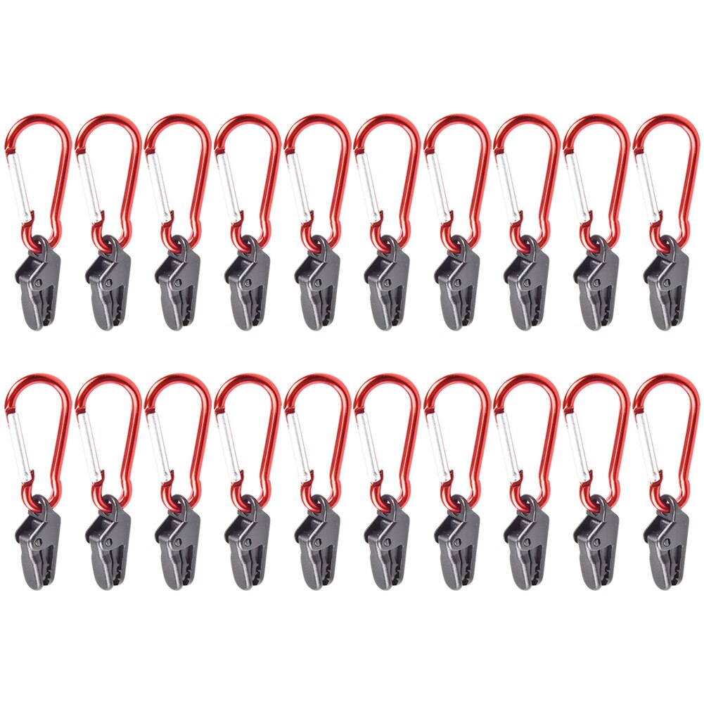 Cheap Goat Tents Waterproof Thumb Screw Tent Clamp Windproof Outdoor Hiking Camp Tent Awning Fixing Clamp Grip with Carabiner Hook   